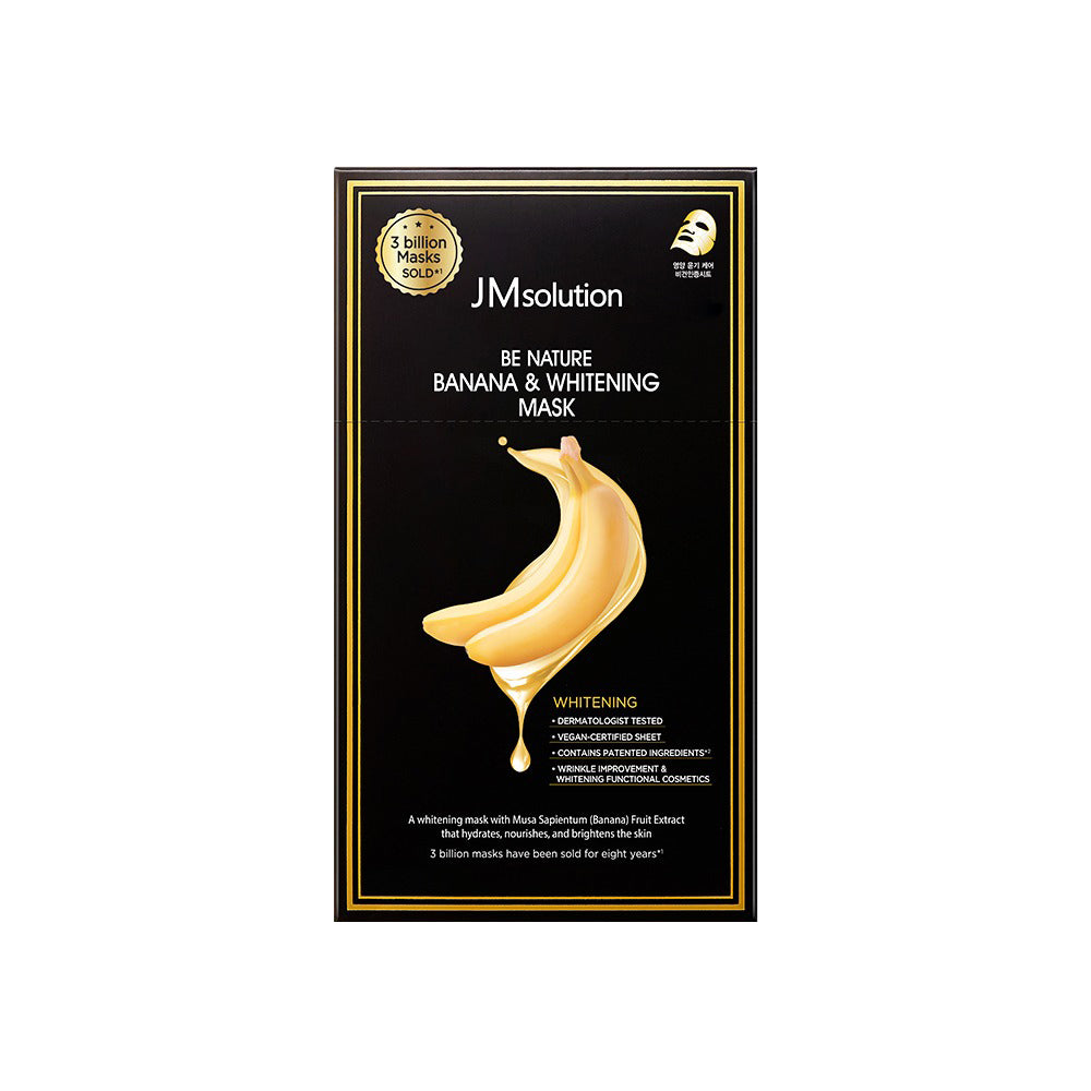 JMsolution Be Nature Banana & Whitening Mask 1 Box of 10 Sheets