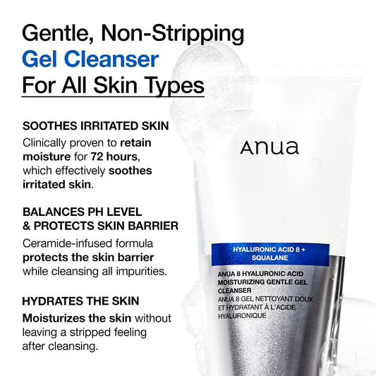ANUA 8 HYALURONIC ACID MOISTURIZING GENTLE GEL CLEANSER 150ml