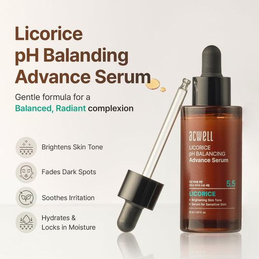 ACWELL Licorice pH Balancing Advance Serum, 1.01 fl oz (30 ml)