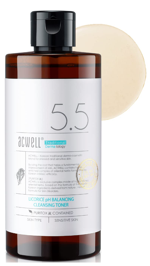 ACWELL 5.5 Licorice pH Balancing Cleansing Toner 10.1 OZ/ 300 ml