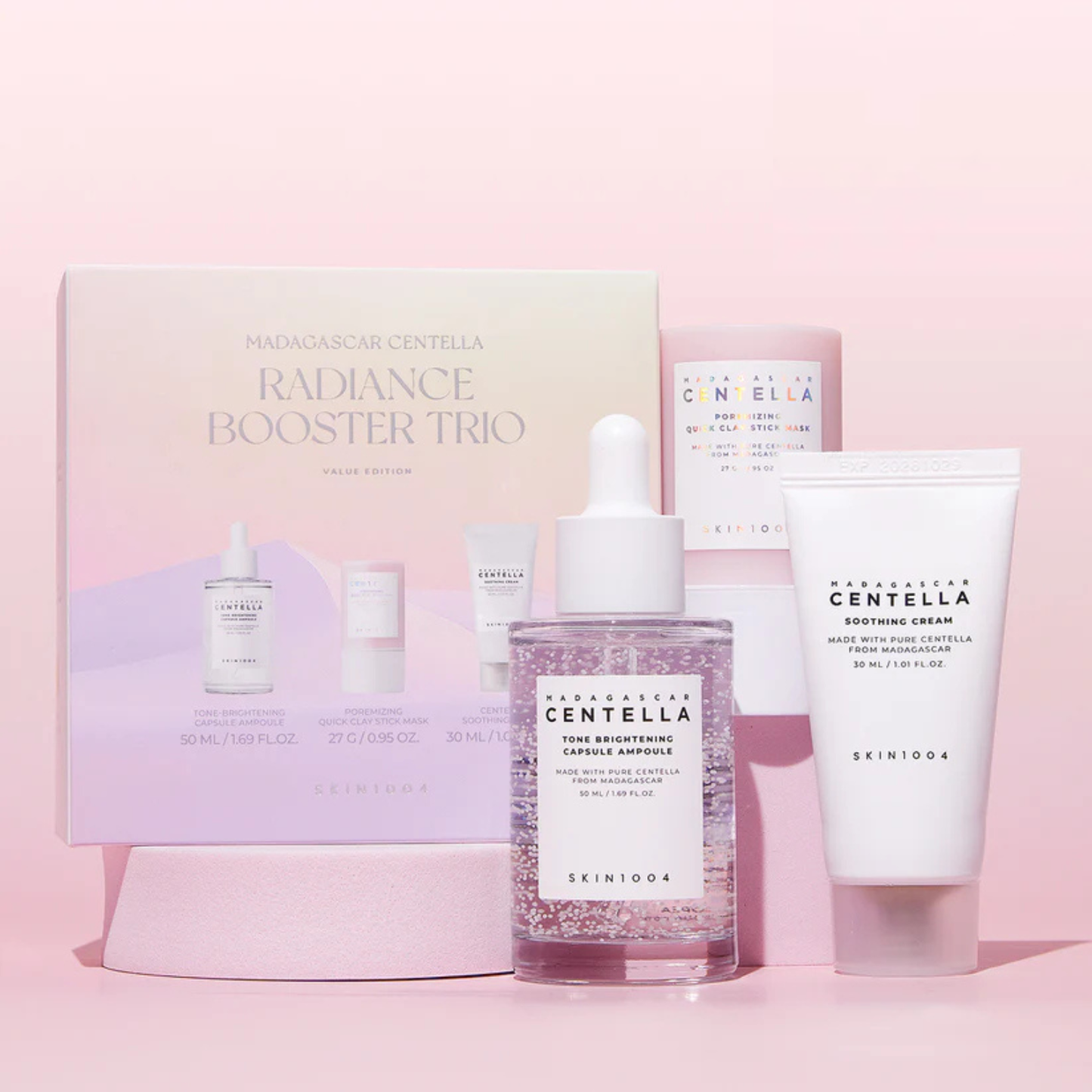 SKIN1004 Ampoule + Mask + Cream Set