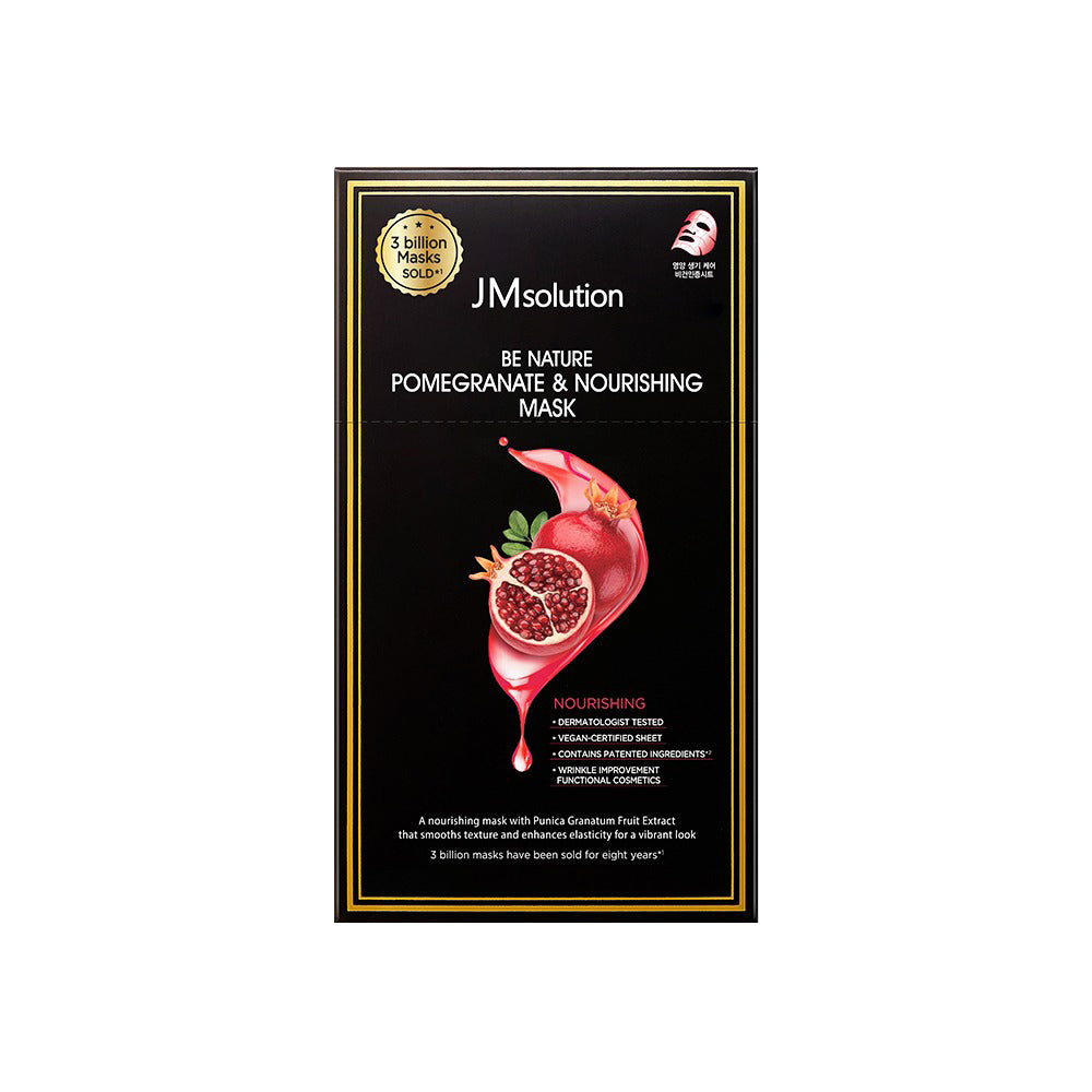 JMsolution Be Nature Pomegranate & Nourishing Mask 1 Box of 10 Sheets