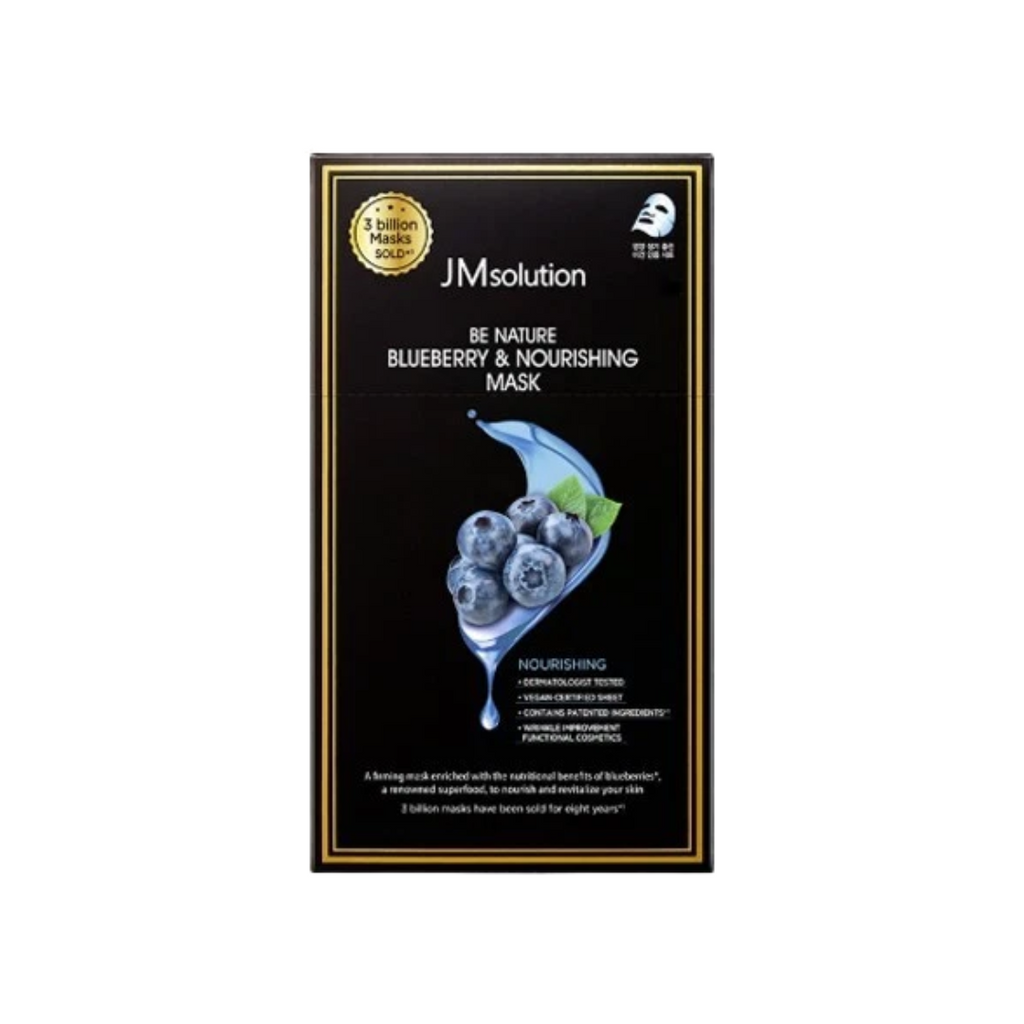 JMsolution Be Nature Blueberry & Nourishing Mask 1 Box of 10 Sheets