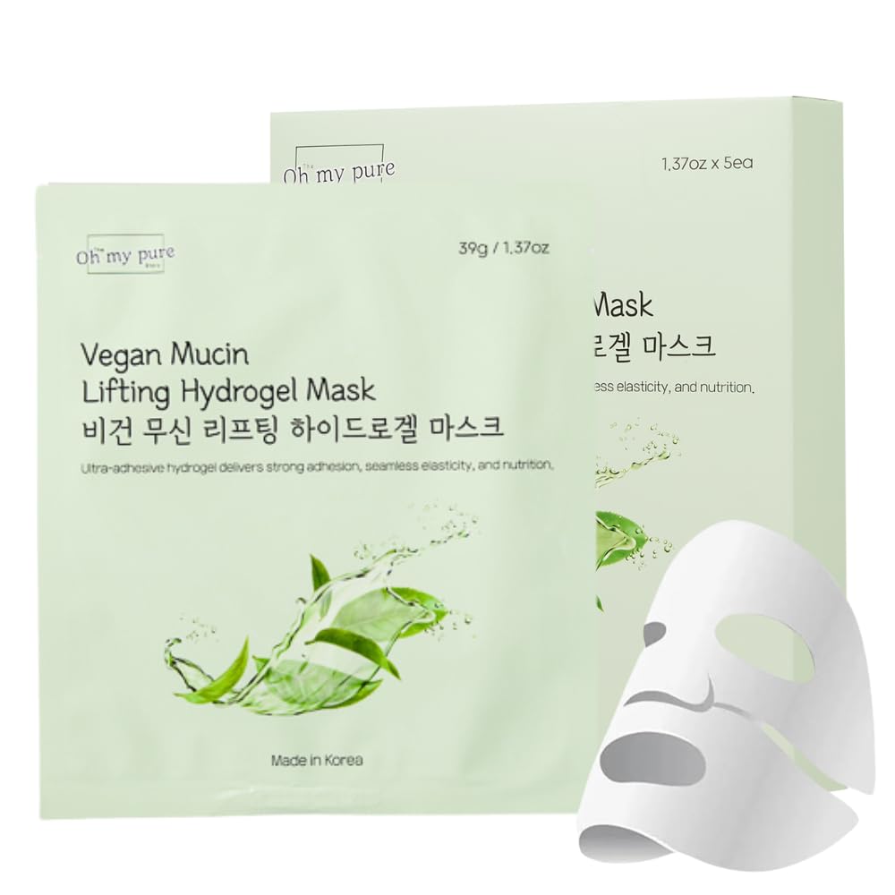 Vegan Mucin Lifting Hydrogel Collagen Face Mask 5 pack