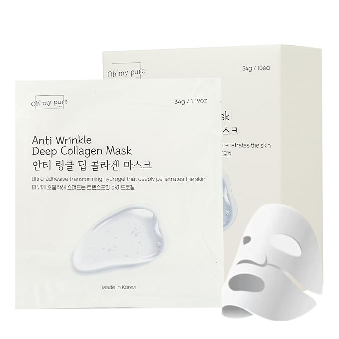 Collagen Hydrogel AntiWrinkle Deep Face Mask 5 pack
