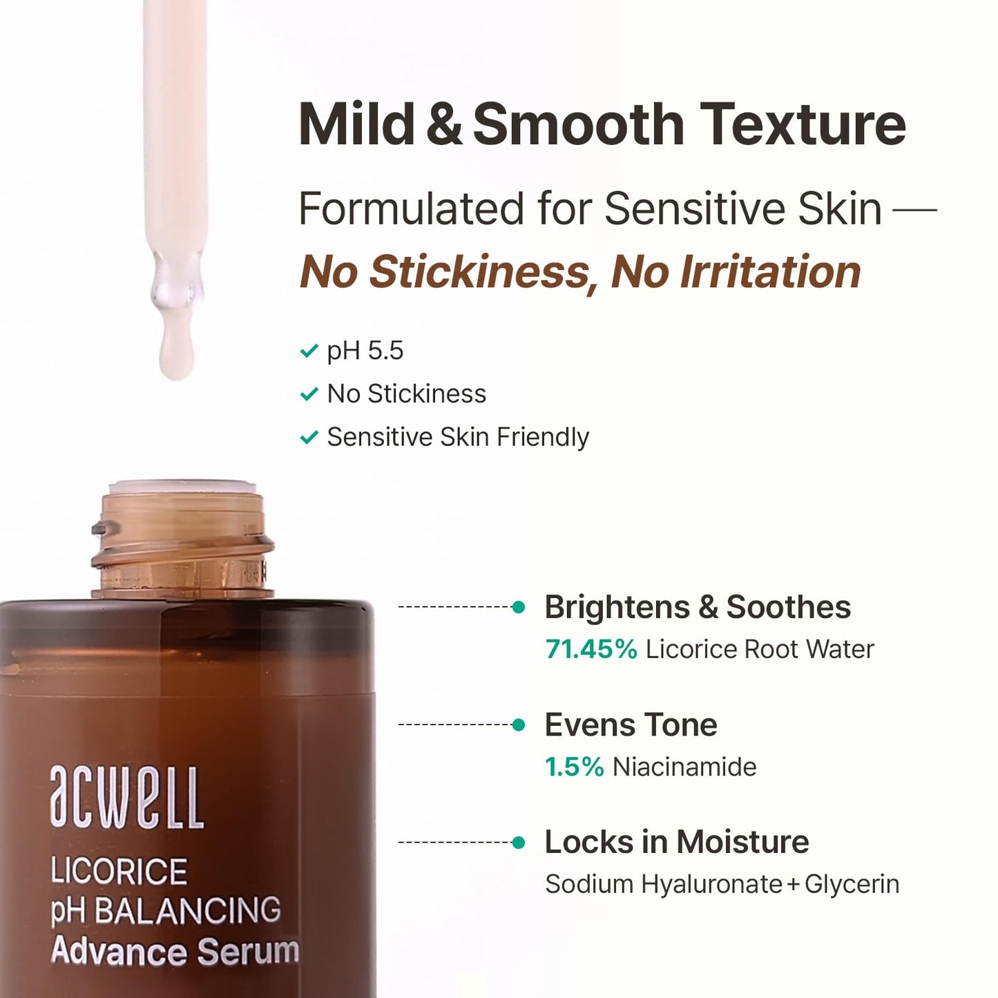 ACWELL Licorice pH Balancing Advance Serum, 1.01 fl oz (30 ml)