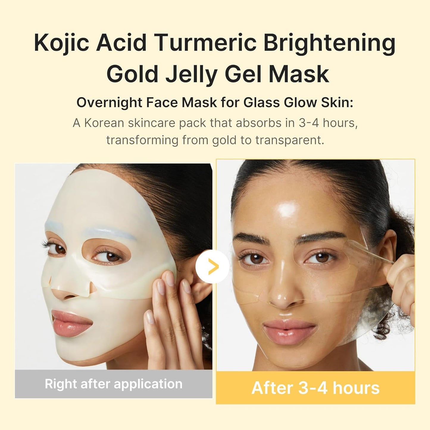 Medicube Kojic Acid Turmeric Brightening Gold Jelly Gel Mask | 28g x 4ea