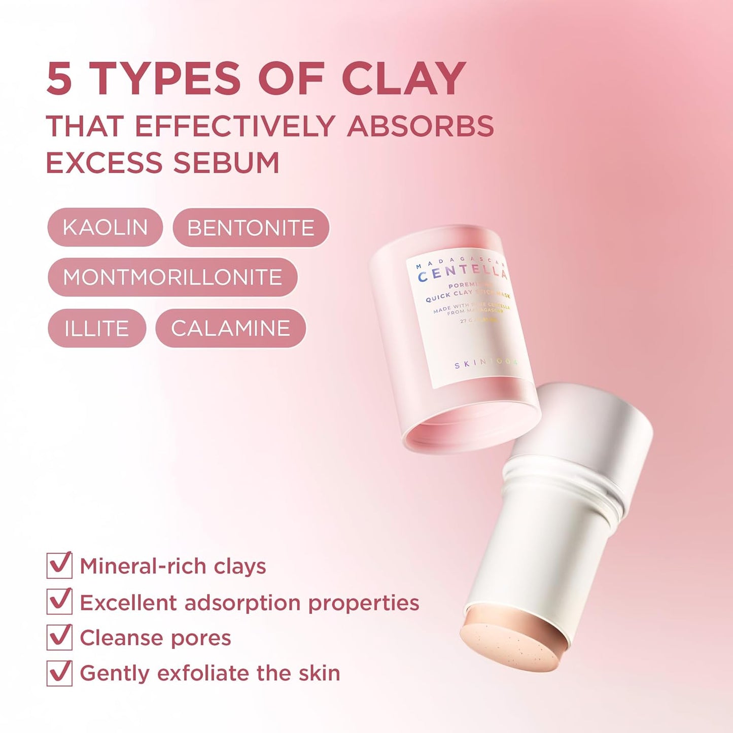 SKIN1004 Madagascar Centella Poremizing Quick Clay Stick Mask 27g