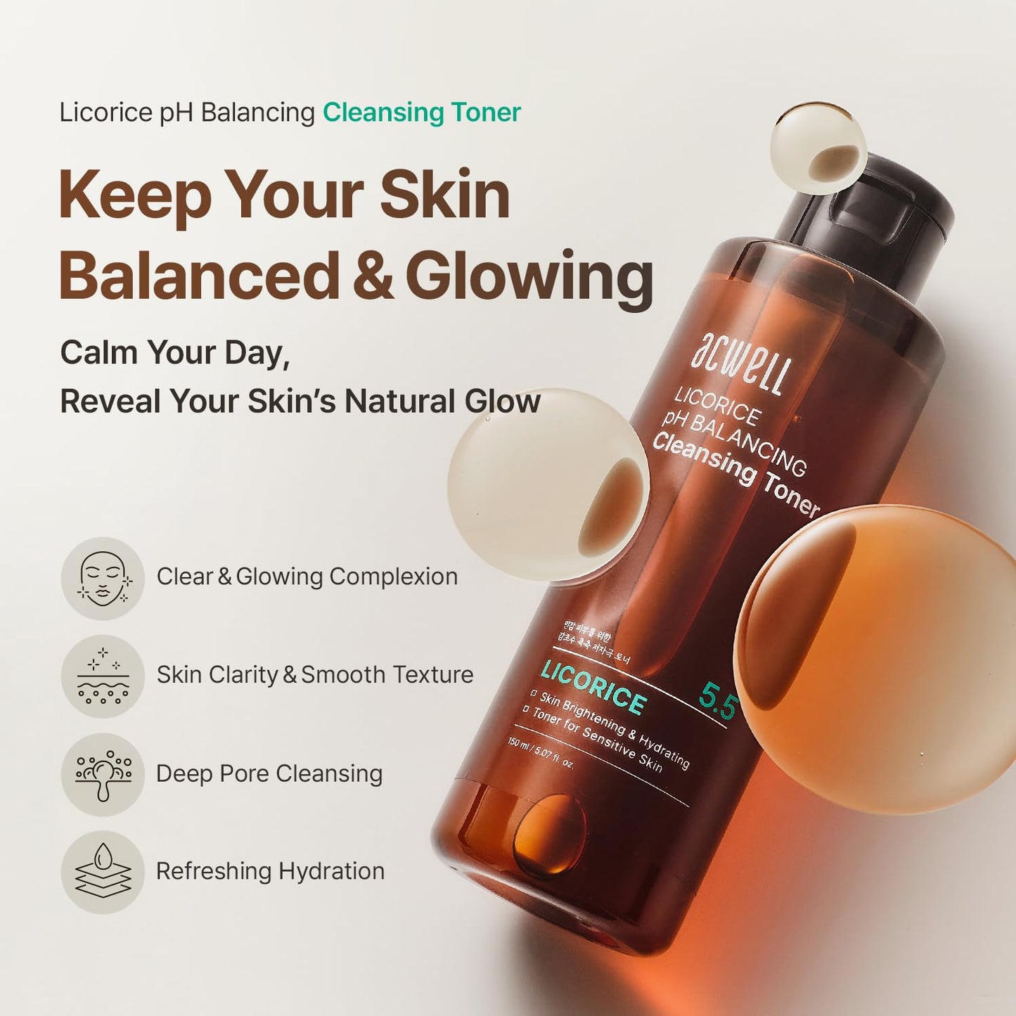 ACWELL Licorice pH Balancing Cleansing Toner 150ml