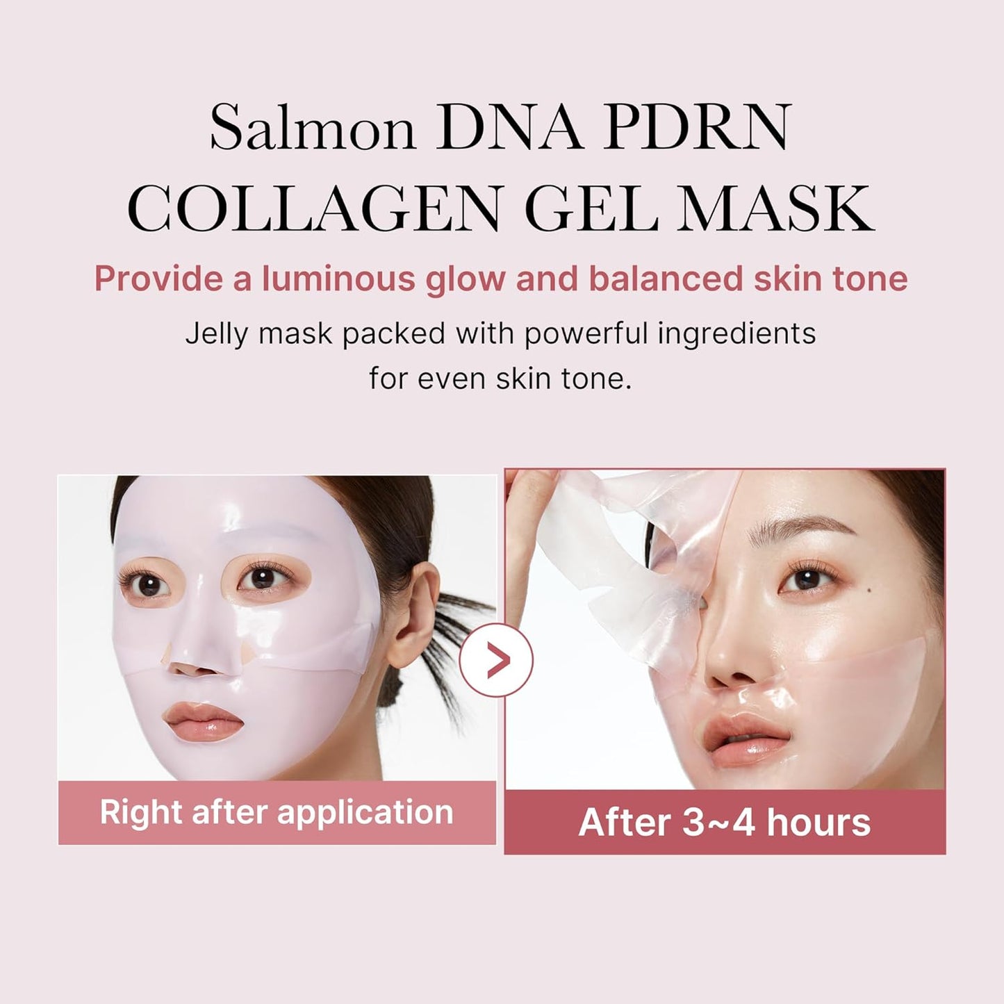 Medicube Color-Changing Jelly Mask Set For Uneven Skin Tone & Radiant Glow: Salmon DNA PDRN pink collagen jelly gel mask (4ea)