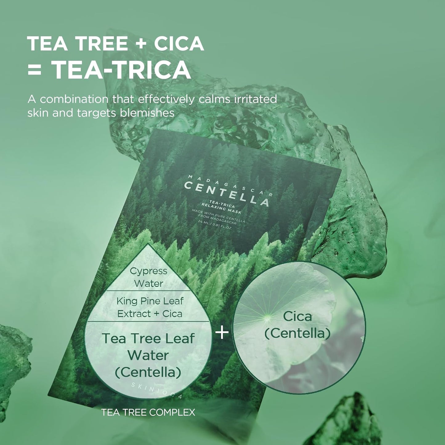 SKIN1004 Madagascar Centella Tea-Trica Relaxing Mask 24ml (5ea)