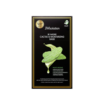 JMsolution Be Nature Cactus & Moisturizing Mask 1 Box of 10 Sheets