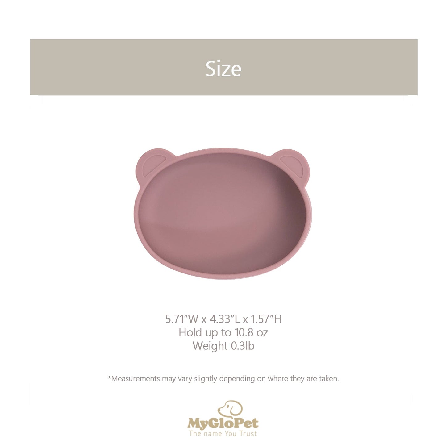 Platinum Silicone Bear Plate . Beige