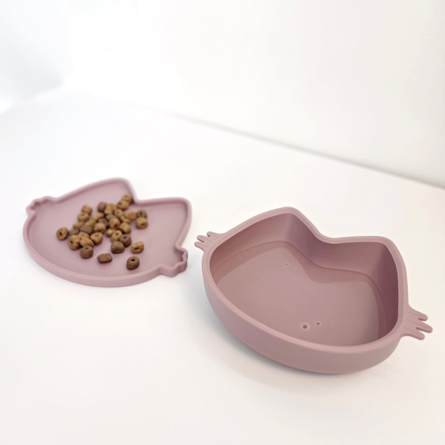 Platinum Silicone MoaCat Bowl Set . Pink