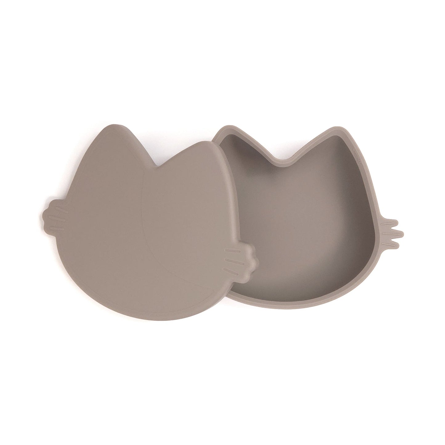 Platinum Silicone MoaCat Bowl Set . Beige