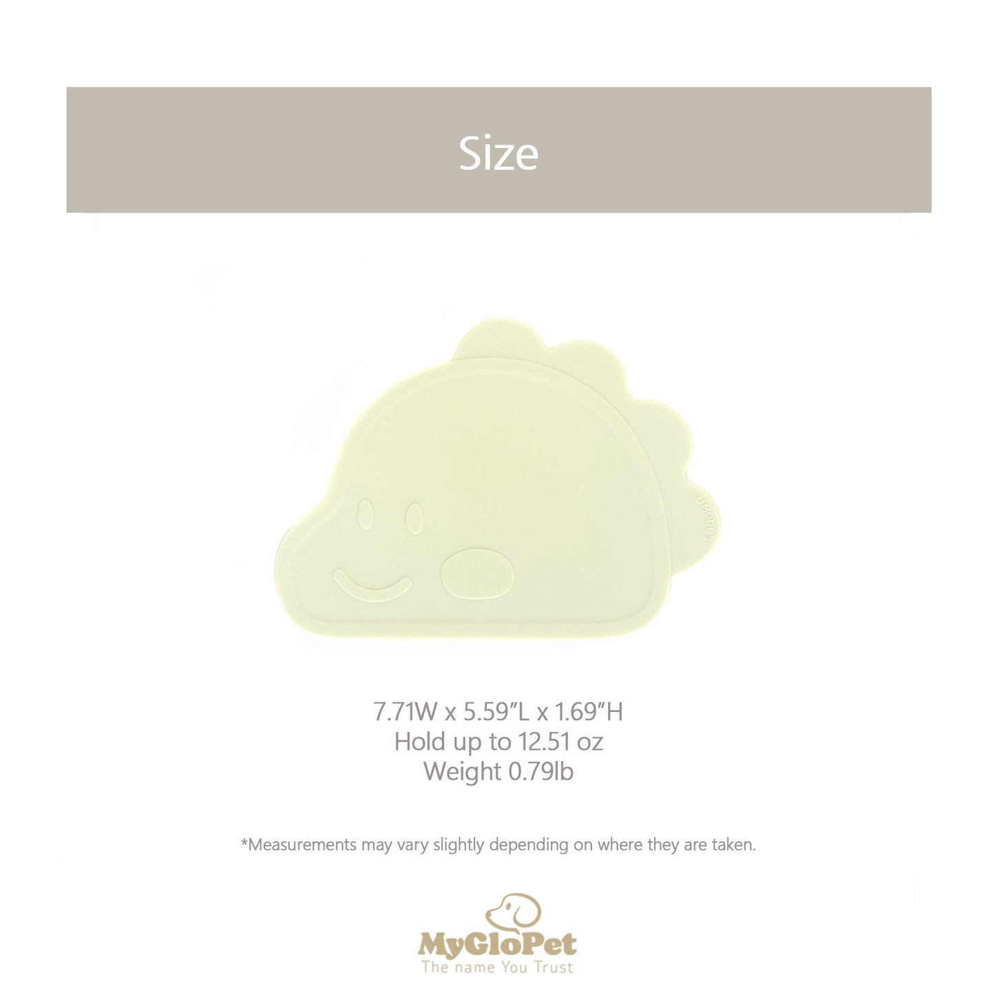 Platinum Silicone Dino Plate Set . Mint