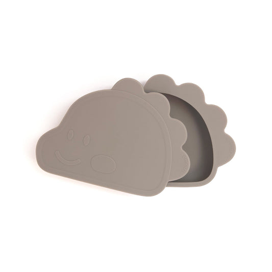 Platinum Silicone Dino Plate Set . Beige