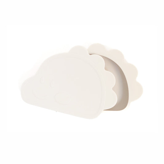 Platinum Silicone Dino Plate Set . Cream
