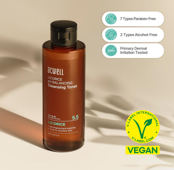 ACWELL 5.5 Licorice pH Balancing Cleansing Toner 10.1 OZ/ 300 ml