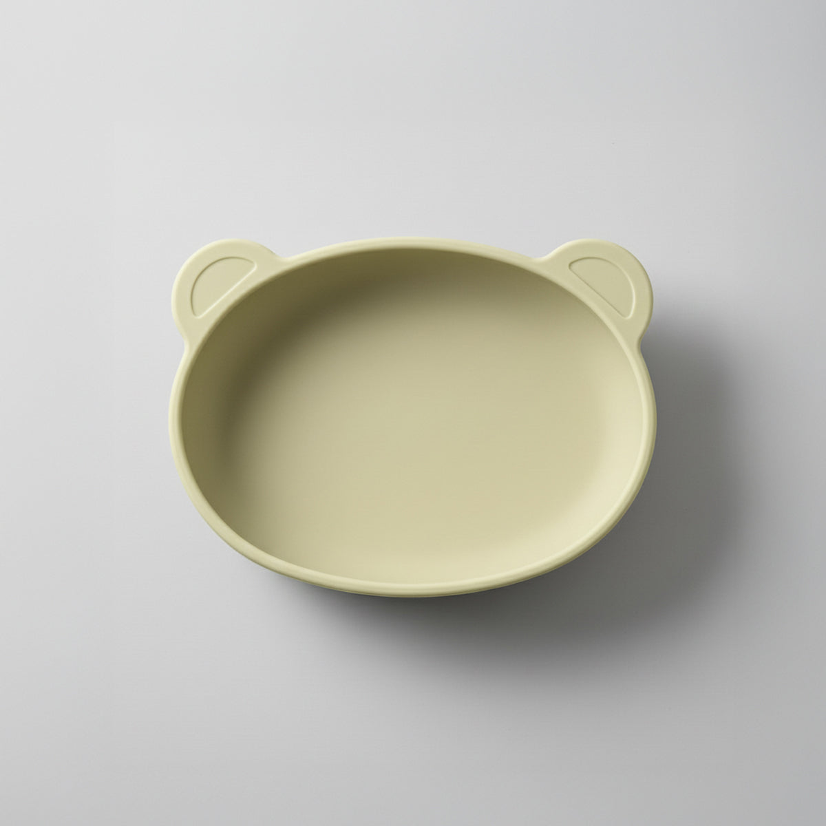 Platinum Silicone Bear Plate . Green bean