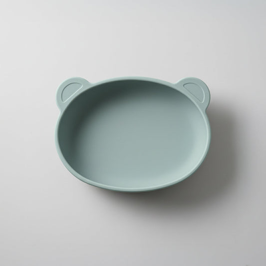 Platinum Silicone Bear Plate . Mint